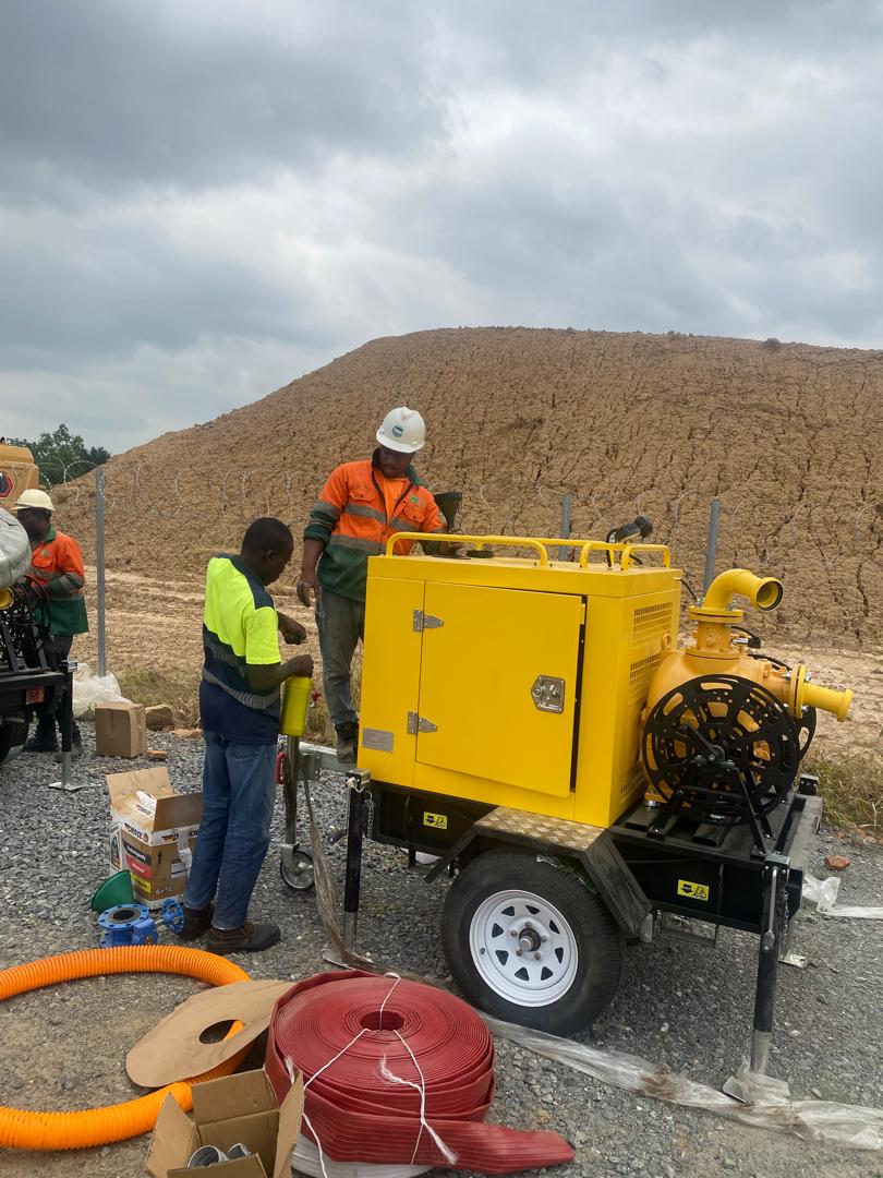 Dewatering Pump at Quarry site.