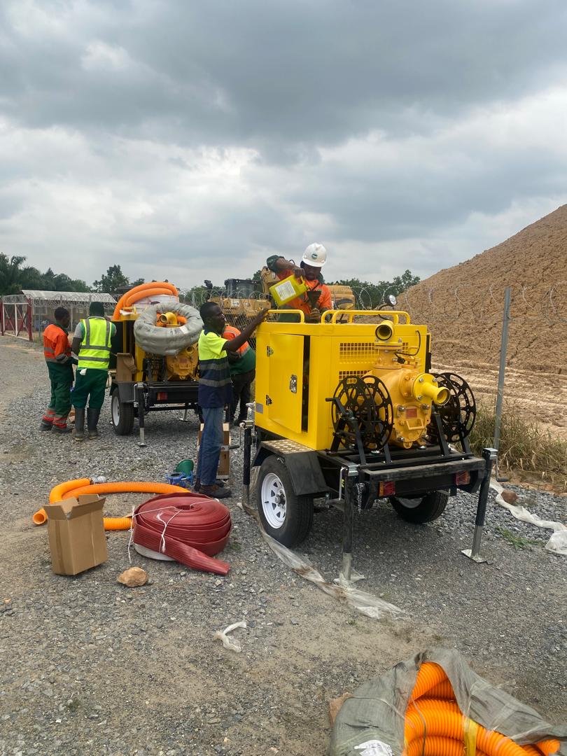 Dewatering Pump at Quarry site for our client CBI