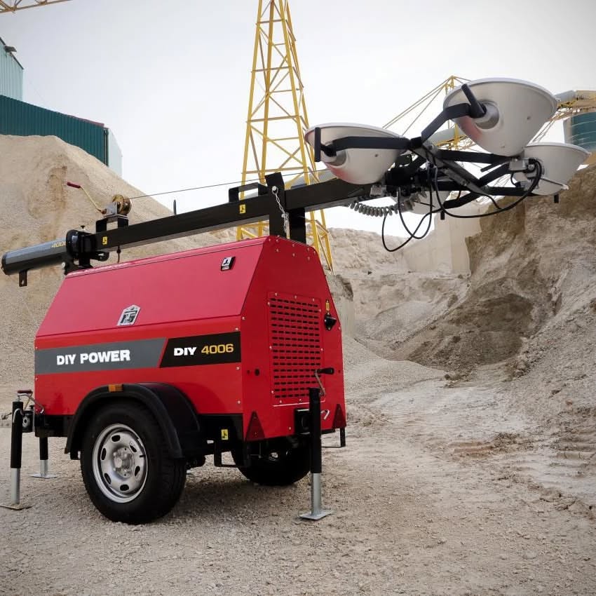 Customized Tower Light powered by Perkins engine